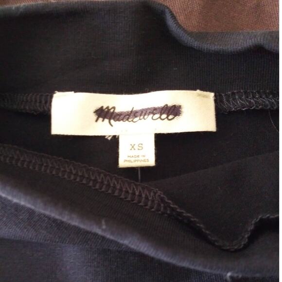 NWT Madewell Short-Sleeve Mockneck Tee Black XS - Picture 8 of 10